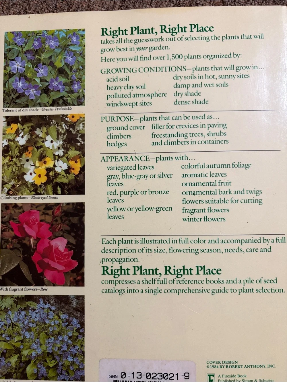 Right Plant, Right Place by - White/Green Garden Guide